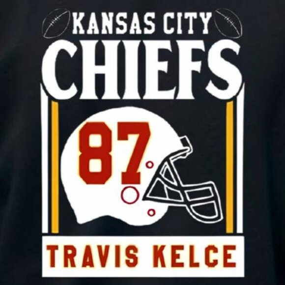 Kansas City Chiefs Travis Kelce 87 Sweatshirt Retro NFL Crewneck Vintage Fan 79 - Picture 2 of 5